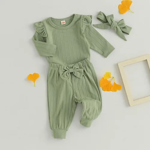Vista 2 de TheFound Ropa de primavera para bebé recién nacida, traje de San Valentín, manga larga, estampado de corazón, sudadera con pantalones