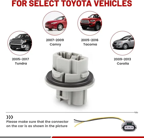 Vista 7 de RED WOLF 90075-60060 Conector de Señal de Giro Frontal Compatible con Toyota Tacoma Tundra Camry 4Runner Highlander RAV4 2005-2015 Conector