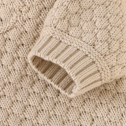 Vista 6 de mimixiong Mameluco de algodón para bebé recién nacido, ropa de punto de manga larga para niños y niñas con gorro cálido