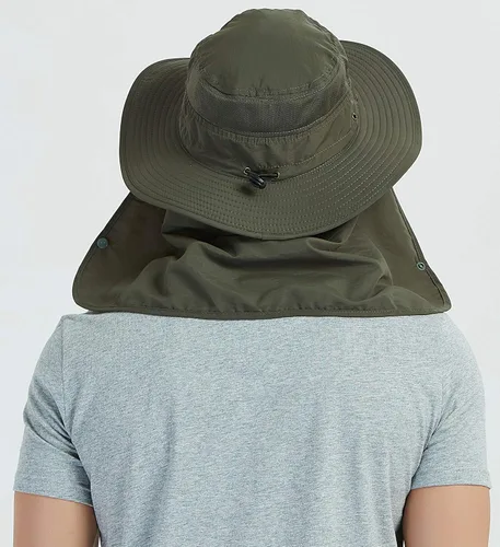 Vista 31 de Gorra de pesca Ddyoutdoor™ 07–281. Moda, verano, protección solar al aire libre, con cuello y visera de ala ancha