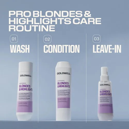Vista 9 de Goldwell Dualsenses Blondes and Highlights Anti-Yellow Conditioner 1L