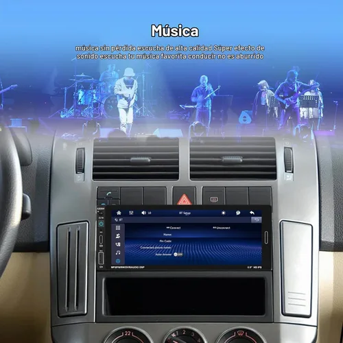 Vista 8 de [Fuluku] Estéreo de coche de 6,9 pulgadas de un solo DIN con Carplay inalámbrico Android Auto Wireless Carplay Android Auto,1 Din Car Radio BT
