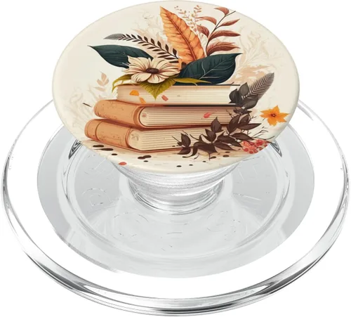Vista 8 de amante de los libros biblioteca de lectura linda lectura PopSockets intercambiable PopGrip