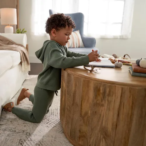 Vista 2 de Gerber Conjunto de suéter con capucha y pantalón de punto para bebés y niños pequeños