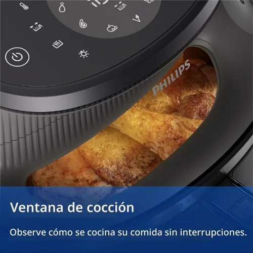 Vista 4 de Philips Freidora de aire serie 3000 con ventana, 16 formas de cocinar, 6.5