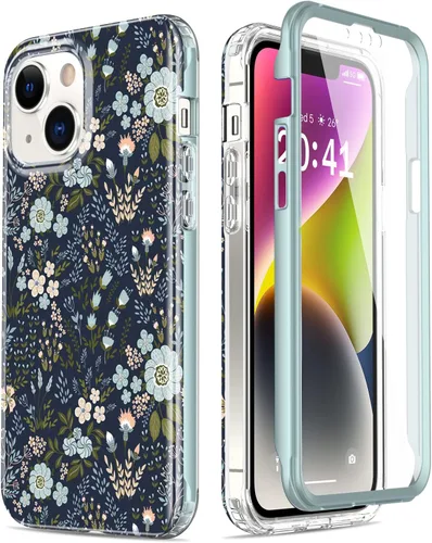 Vista 51 de Esdot Funda para iPhone 14 con Protector de Pantalla Integrado, Funda Resistente de Grado Militar con Diseños de Moda para Mujeres y Niñas, Funda
