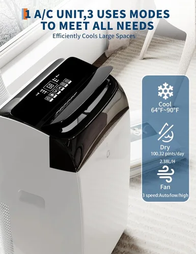 Vista 3 de Garvee 14,000 BTU AC Unit, 3-in-1 Portable Air Conditioner