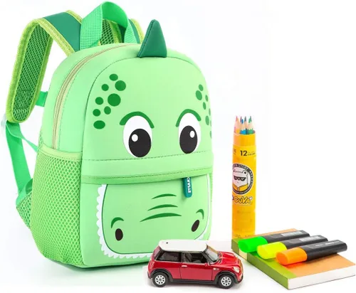 Vista 6 de Mochila impermeable para niños de 2 a 5 años, para el jardín de niños, mochila 3D de lindos dibujos animados, de neopreno, mochila de animales
