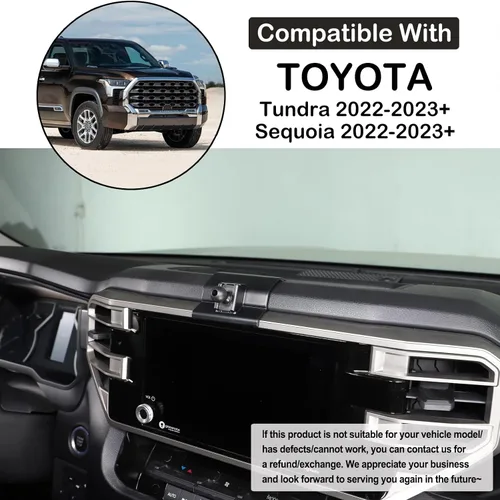 Vista 3 de Aunginsy Base de soporte de teléfono para tablero de automóvil compatible con Toyota Tundra/Sequoia 2022-2023 consola central Panel de tablero Base