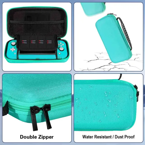 Vista 3 de Accessories Kit for Nintendo Switch Lite - YOOWA Accessories Bundle with Carrying Case, Protective Cover case, 2-Pack Tempered Glass Screen