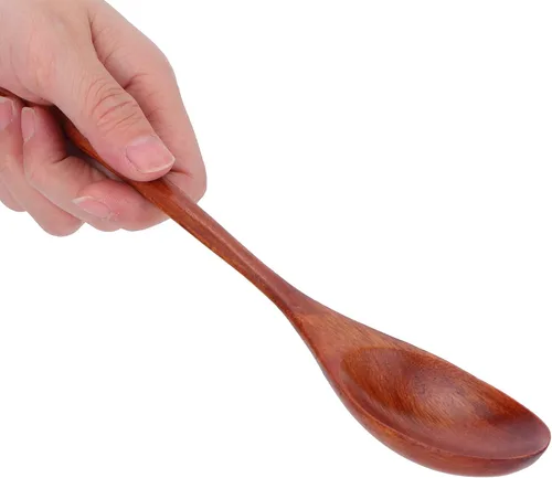Vista 6 de Juego de cubiertos de madera Cuchara Tenedor Cuchillo Cubiertos de Madera Vajilla Vajilla Portátil con Bolsa