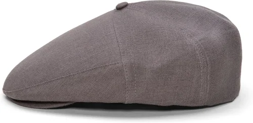 Vista 8 de Sterkowski Swede Cap Gorra plana 100% lino para hombres y mujeres Gorra de verano súper aireada de 5 paneles sin forro Negro