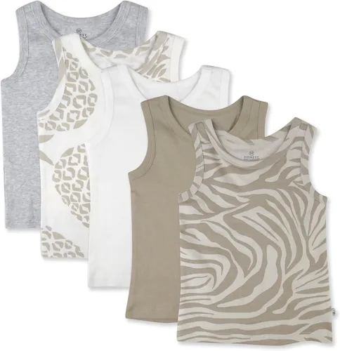 Vista 32 de HonestBaby Camisetas musculares sin mangas 100% algodón orgánico para bebés y niños pequeños, niñas