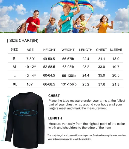 Vista 7 de HIBETY Paquete de 3 camisetas atléticas para niños, camisetas deportivas de ajuste seco que absorben la humedad, camisas de manga cortalarga