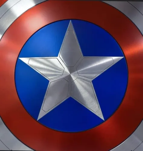 Vista 3 de Escudo del Capitán América Diseño Único Escudo de Acero Metal Cosplay y Juego de Rol Escudo Medieval Regalo de Navidad y Acción de Gracias, Multi
