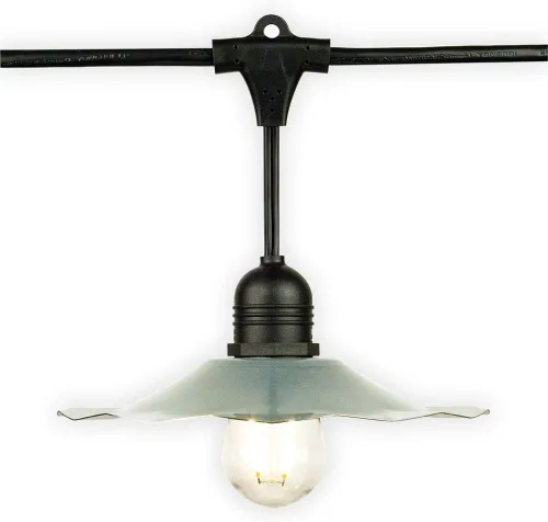 Vista 5 de fantado PaperLanternStore - Bombilla metálica para patio, para exteriores, E26, color blanco Estriado - Blanco
