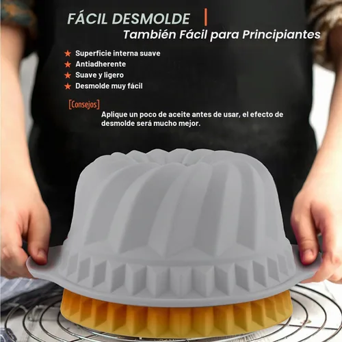 Vista 3 de Juego de 28 moldes antiadherentes de silicona para hornear, moldes aptos para horno para magdalenas de pasteles Gris