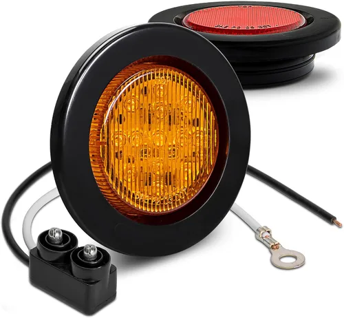 Vista 10 de ONLINE LED STORE - Luces de delimitación lateral de 13 LED, redondas, de 6.35 cm (padre)., Paquete de 1, Ambar