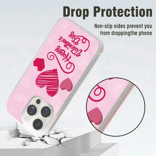Vista 3 de Fundas de teléfono con diseño de amor para el día de San Valentín, para mujer, para iPhone 11, 12, 13, 14, 15, 16, 17, Pro Max Plus Mini