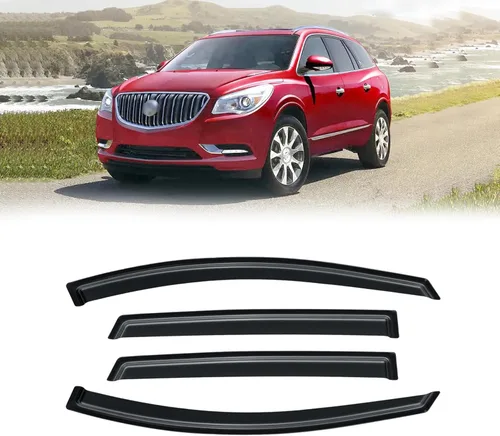 Vista 106 de Protectores de lluvia en canal para Jeep Grand Cherokee L 2021-2026, protectores de visera de ventana, deflector de ventilación, sombra viento humo