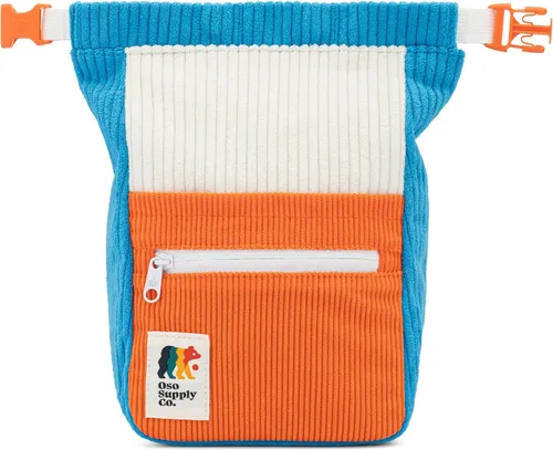 Vista 4 de Cubo boulder de pana retro, bolsa de tiza independiente de gran tamaño para escalada en roca, cierre magnético enrollable, bucles de doble cepillo