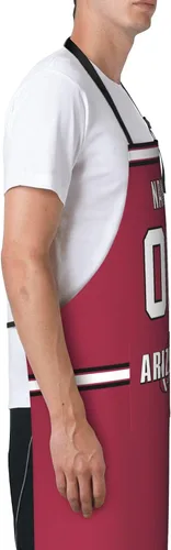 Vista 4 de Delantal con bolsillos, nombre personalizado y número, regalos personalizados para hombres y mujeres fanáticos del fútbol