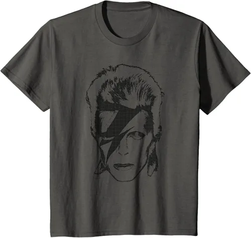 Vista 18 de David Bowie - Camiseta Lightning, Gris Asfalto