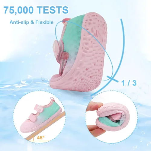 Vista 5 de relxfeet Zapatos de agua para niños y niñas, sandalias descalzas para niños al aire libre, calcetines acuáticos de secado rápido, zapatos ligeros