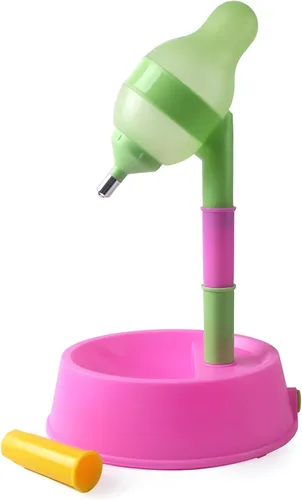 Vista 6 de NACOCO - Dispensador de agua para mascotas de pie, cuenco de pie para gatos y perros con poste desmontable, alimentación automática de agua, altura