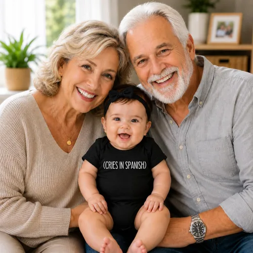 Vista 4 de CBTwear Body infantil divertido para bebé con gritos en español Negro