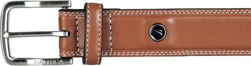Vista 5 de Nautica Men's Dress Leather Belt for Suits and Pants Classic Business Fashion Adjustable Metal Buckle