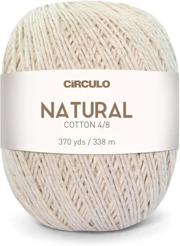 Vista 11 de Circulo - Hilo de algodón natural 4/10 grueso, 14.11 onzas de hilo sin teñir, 100% algodón brasileño para ganchillo, tejido y macramé, color: 20