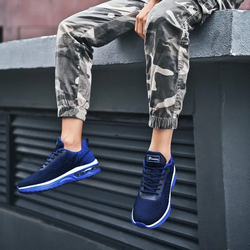 Vista 7 de Autper - Tenis deportivos Air para correr para hombre, tenis ligeros para caminar, trotar, ir al gimnasio o hacer deportes, talla 6.5 a 12.5