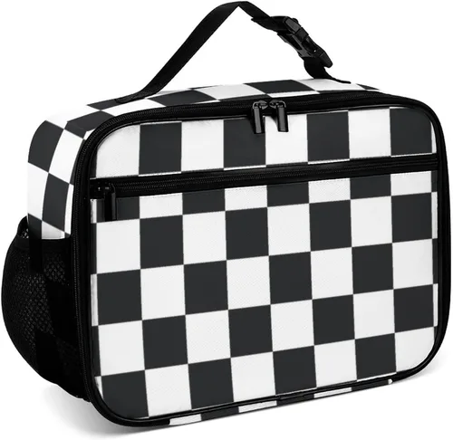 Vista 12 de Lonchera reutilizable con diseño de cruz de la bandera estadounidense, bolsa de almuerzo aislada, lonchera para comida y alimentos, bolsa de mano