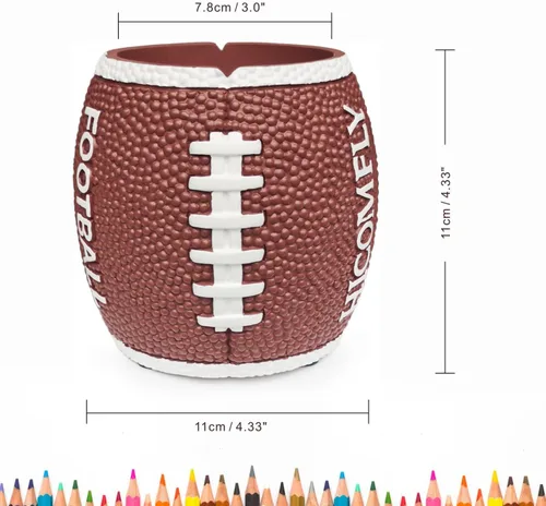 Vista 3 de Soporte para bolígrafos para suministros de escritorio, organizador de artículos esenciales para lápices de fútbol para el hogar, accesorios