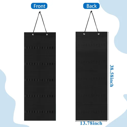 Vista 2 de Tudomro Soporte Colgante para Diademas para Niñas Organizador de Accesorios de Cabello de Felpa con 60 Bandas Elásticas Soporte para Lazos