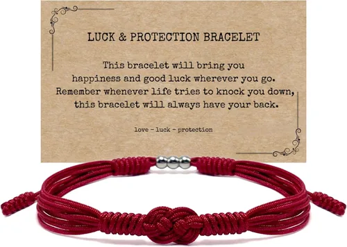 Vista 6 de Pulsera de protección infinita, pulsera tibetana Forever Lucky and Safe de varios colores, pulsera de cuerda de surfista para hombres, mujeres