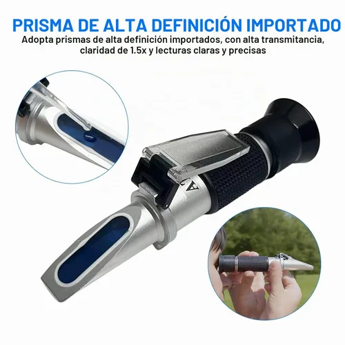 Vista 3 de Kit de refractómetro de vino 3 en 1 para alcohol, Brix y Grape Must Ideal for wine making & home brew. Measures Brix (0-40%), Alcohol (0-25%) &