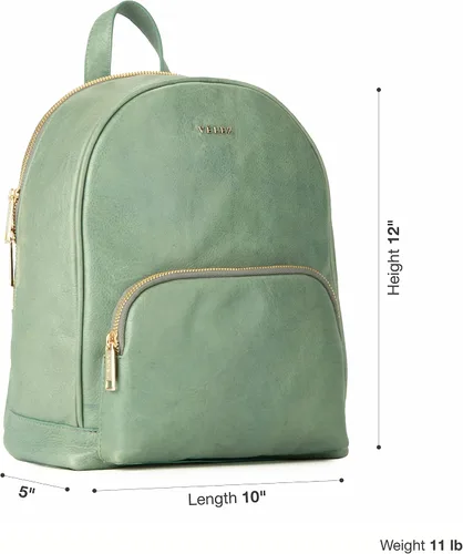 Vista 3 de VELEZ Mini mochila de cuero para mujer, bolso pequeño de hombro, 02 marrón