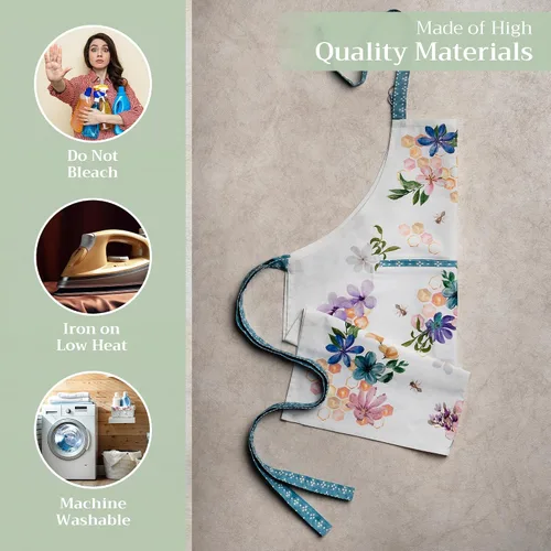 Vista 1109 de Maison d' Hermine Delantales para mujer con bolsillo, 100% algodón (27.50 x 31.50 pulgadas)