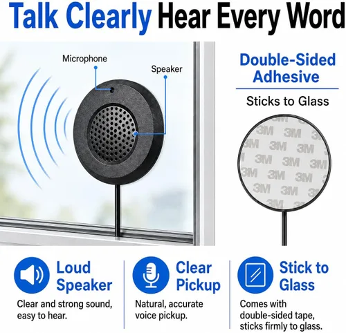 Vista 5 de CallToU Sistema de intercomunicación de altavoz de ventana para escritorio
