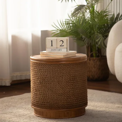 Vista 27 de kevinplus ø22'' Marble Top Side Table Round Circle Fluted End Table for Living Room, Modern Luxurious Wood Frame & Brushed Gold Metal Base, No