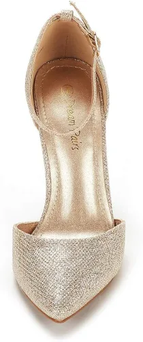 Vista 5 de DREAM PAIRS - Zapatos puntiagudos de tacón con tiras para mujer