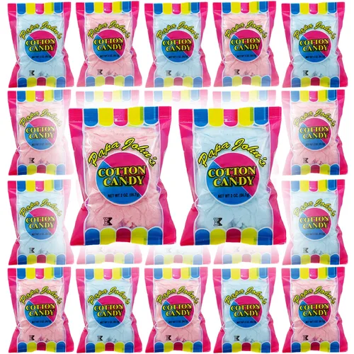 Vista 12 de Suministros de sabores de fiesta de algodón azul y rosa dulces de cumpleaños para niños, Kosher, bolsa de 2 onzas (paquete de 2)