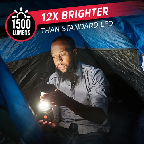Vista 2 de ENERGIZER Linterna LED X1500 (paquete de 2), luces de tienda de campaña resistentes al agua IPX4, linternas superbrillantes alimentadas por batería