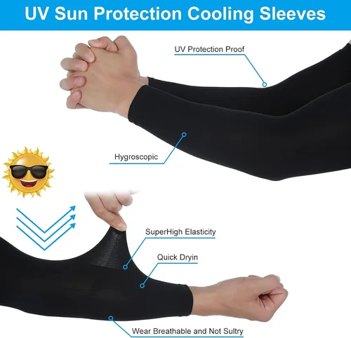 Vista 4 de Aster 106 pares de mangas de brazo para hombre mangas de protección UV mangas de compresión para mujer