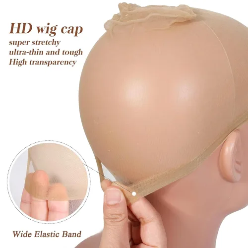 Vista 7 de Tinashe Invisable - Gorra de peluca HD, 4 unidades, alta transpirabilidad, ultrafina, elástica, calva para pelucas de encaje frontal