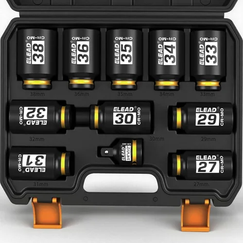 Vista 11 de Juego de 4 barras de extensión para dados de 1/4 de pulgada, 2, 4, 6 pulgadas, juego de extensión profesional, junta universal para dados de 1/4