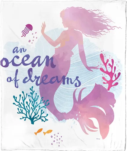 Vista 11 de Northwest Little Mermaid/Ariel - Manta de seda táctil, 50 x 60 pulgadas, Hijas Tritón