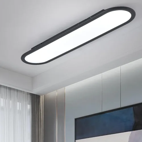 Vista 15 de Ganeed Lámpara de techo LED de 27.6 pulgadas, lámparas de techo lineales de alto brillo, blanco frío de 6000 K, luminaria moderna ultra fina